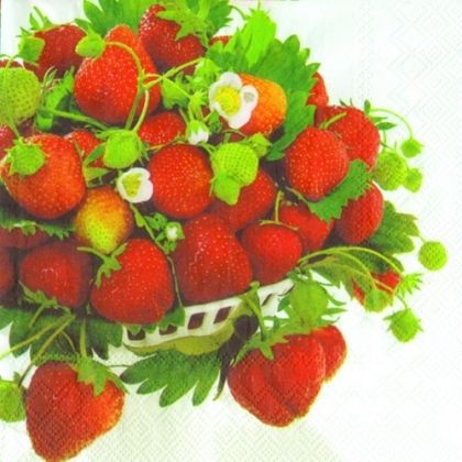 САЛФЕТКИ С ЯГОДИ STRAWBERRY BOWL