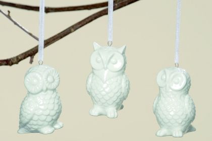 Комплект статуетки Boltze Owl, Доломит, 3.5 х 6.5 см, 3 части