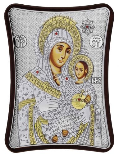 Сребърна икона Света Богородица Витлеемска, 16 х 20 см, Сребро 925