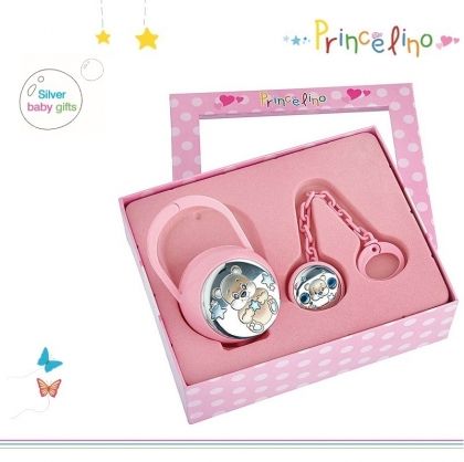 Детски комплект Princelino Mini Bear, със Сребро 925, 2 части, 16 x 21 см