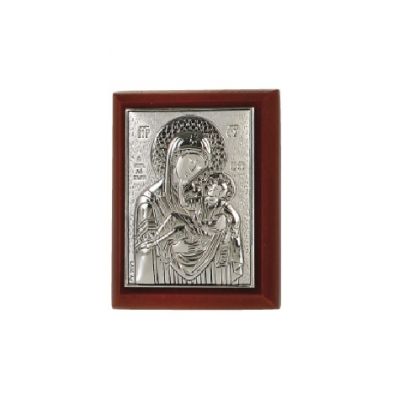 Сребърна икона Светa Богородица Витлеемска, 4.5 х 6 см, Сребро 925