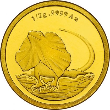 Златна монета " Драконов гущер " Royal Australian Mint 2013г.