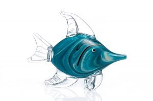 Декоративна фигура риба Stars Home, Стъкло, 6 х 18 х 25 см