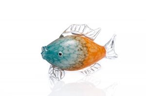 Декоративна фигура риба Stars Home, Стъкло, 6 х 13 х 25 см