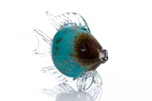 Декоративна фигура риба Stars Home, Стъкло, 6 х 16 х 20 см