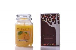 Ароматна свещ с парфюм в буркан, Stars Home Citrus Peel, Стъкло, 10 х 17 см