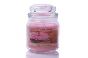 Ароматна свещ с парфюм в буркан, Stars Home Pink Hyacinth, 8 х 11 см