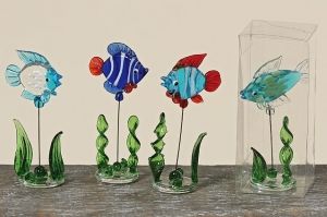 Комплект декорация за аквариум Boltze, Кристал, 5 х 9.5 см, 4 броя