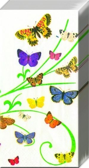 Носни кърпички с много пеперуди