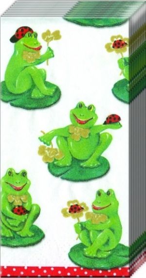 Носни кърпички с жаби върху листа Froggy Friends