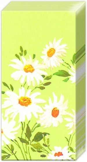 Носни кърпички с бели цветя Marguerite Meado