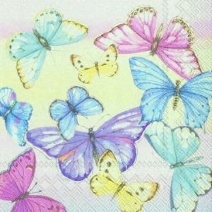 Салфетки с пеперуди Flowery Dance шарени