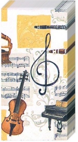 Носни кърпички с музикални инструменти Musica