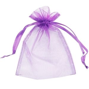 Подаръчна торбичка за бижута,Органза, Лилав, 9 х 12 см