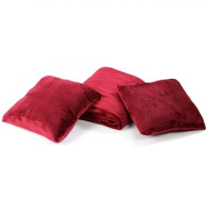 Комплект одеяло и възглавници Lovely, Червен, 150 х 200см, 40 х 40 см, 3 части