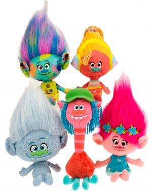 Плюшена играчка Dream Works Trolls Guy Diamond, 30 Х 14 см