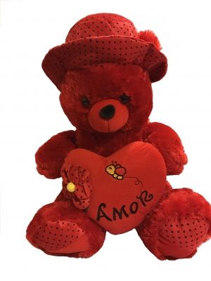 Плюшена играчка Love Bear Red, Мега размер, 40 Х 60 см