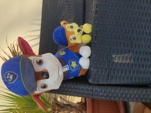 Плюшена играчка Paw patrol, Мега размер, Chase, 25 Х 45 см