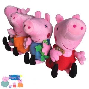 Плюшени играчки комплект Peppa Pig Family, 25 х 40см, 4 броя