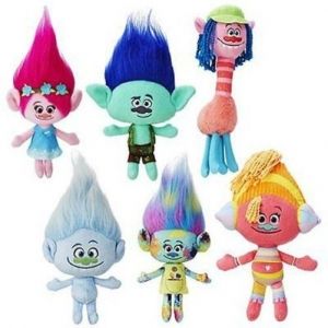 Плюшена играчка DreamWorks, Trolls Orange DJ Suki, 13 Х 30 см