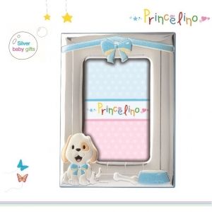 Фото рамка Princelino Puppy Love, със Сребро 925, 14 х 18 см