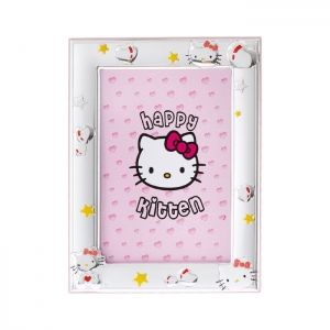 Фото рамка Princelino Hello Kitty, със Сребро 925, 13.5 х 17.5 см