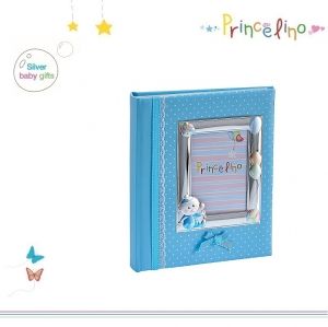 Фотоалбум за снимки Princelino Happy Baby, със Сребро 925, 21 x 26 см