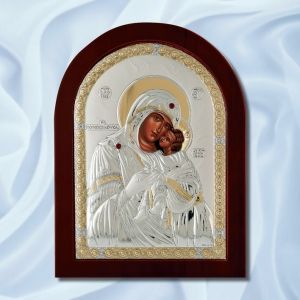 Сребърна икона Света Богородица