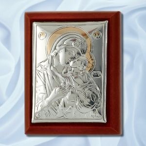 Сребърна икона Света Богородица