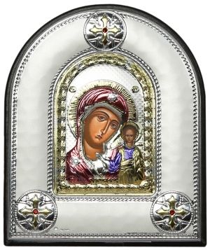 Сребърна икона Света Богородица Казанска