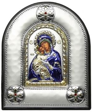 Сребърна икона Света Богородица Владимировска