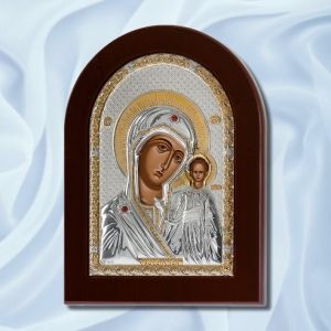 Сребърна икона Света Богородица Казанска