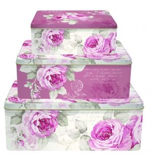 Кутия за съхранение R2S Country Roses, 7 x 13 x 20 см