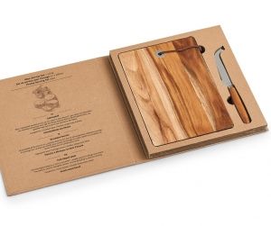 Комплект дъска за рязане и нож за сирена Stars Home Servier Kase, 17 х 24,5см