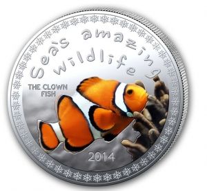 Фина монета серия дивата природа " Риба клоун " Burundi 2014г.