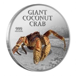 Сребърна монета "Giant coconut crab" Niue Island, 2013 г.