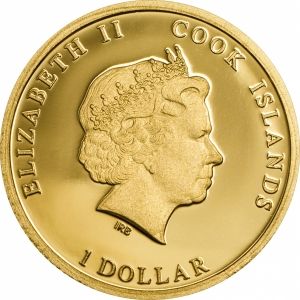 Златна монета "Холивудски Легенди- Мерилин Монро" Cook Islands 2013г.